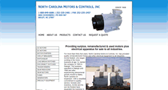 Desktop Screenshot of ncmotorsandcontrols.com